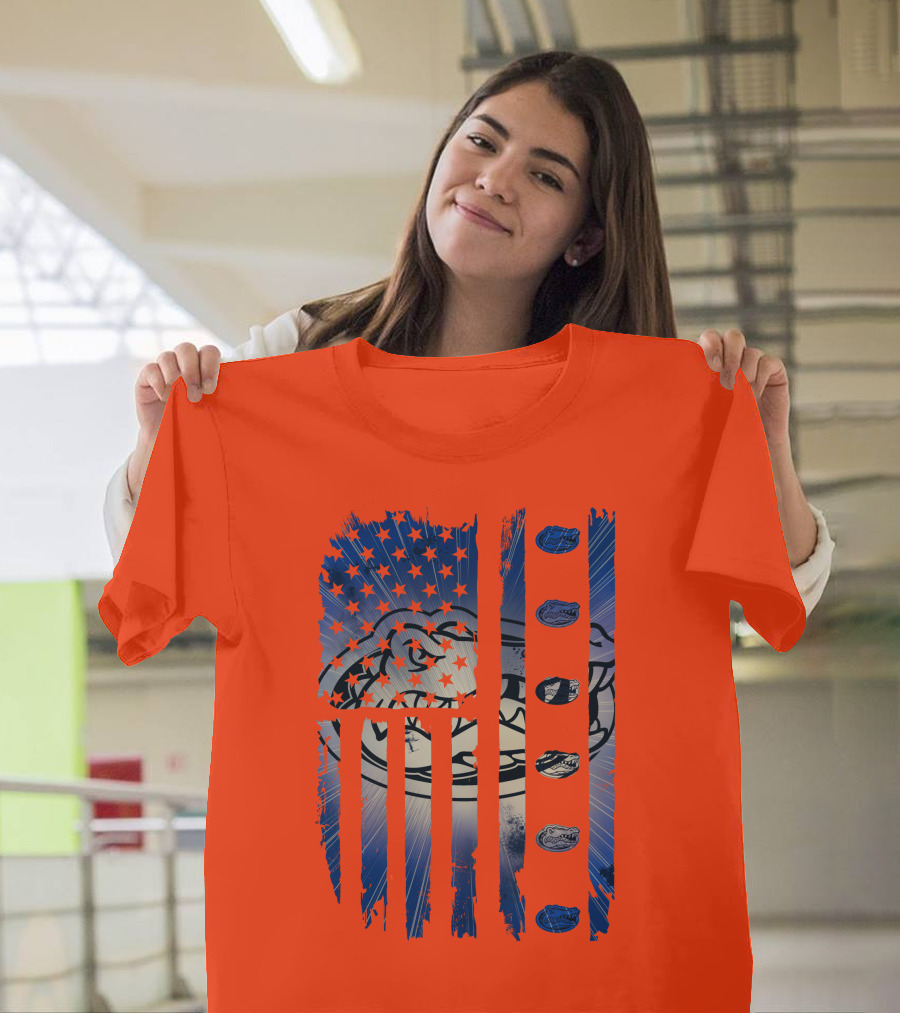 Florida Gators American Flag Stars Stripes T-Shirt