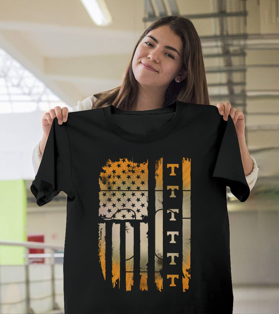 Tennessee Volunteers TTTT American Flag Distressed T-Shirt
