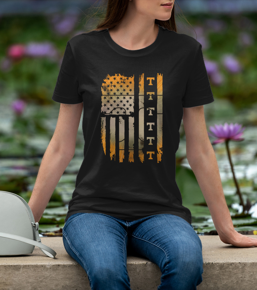 Tennessee Volunteers TTTT American Flag Distressed T-Shirt