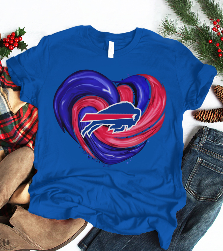 Buffalo Bills Heart Swirl T-Shirt