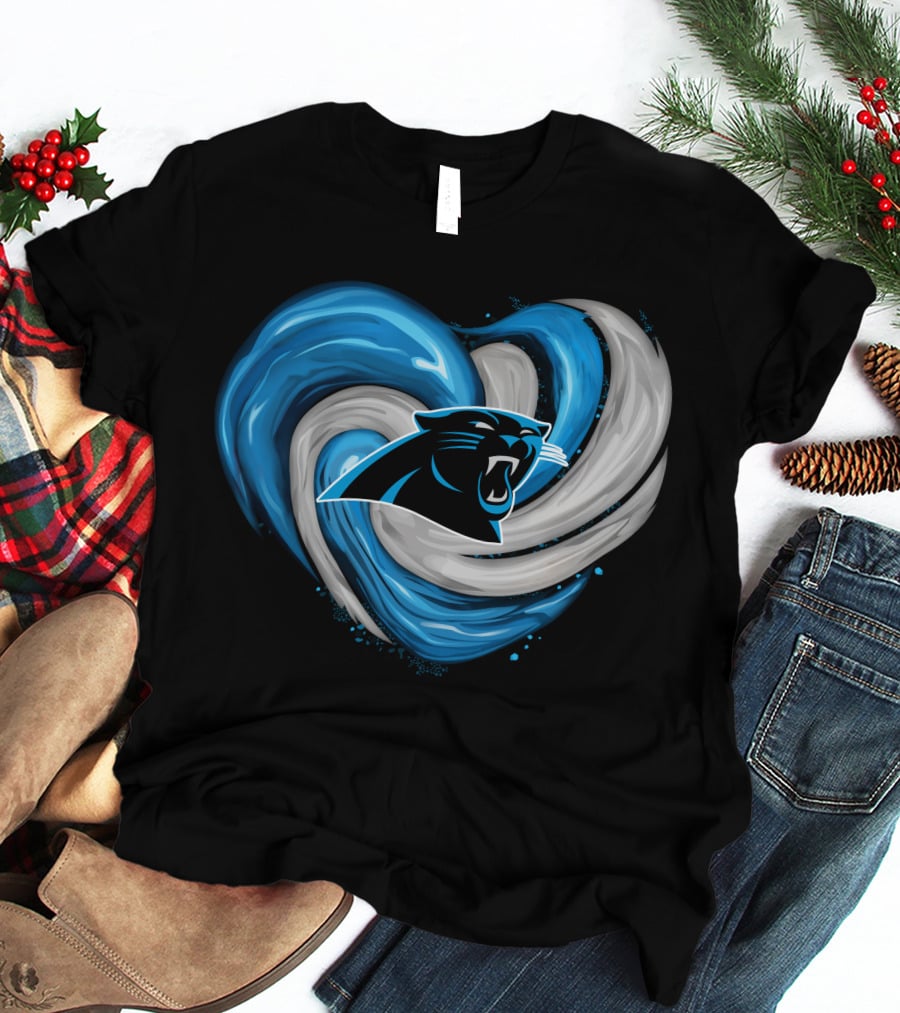 Carolina Panthers Heart Tornado T-Shirt