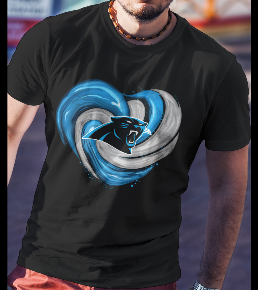 Carolina Panthers Heart Tornado T-Shirt