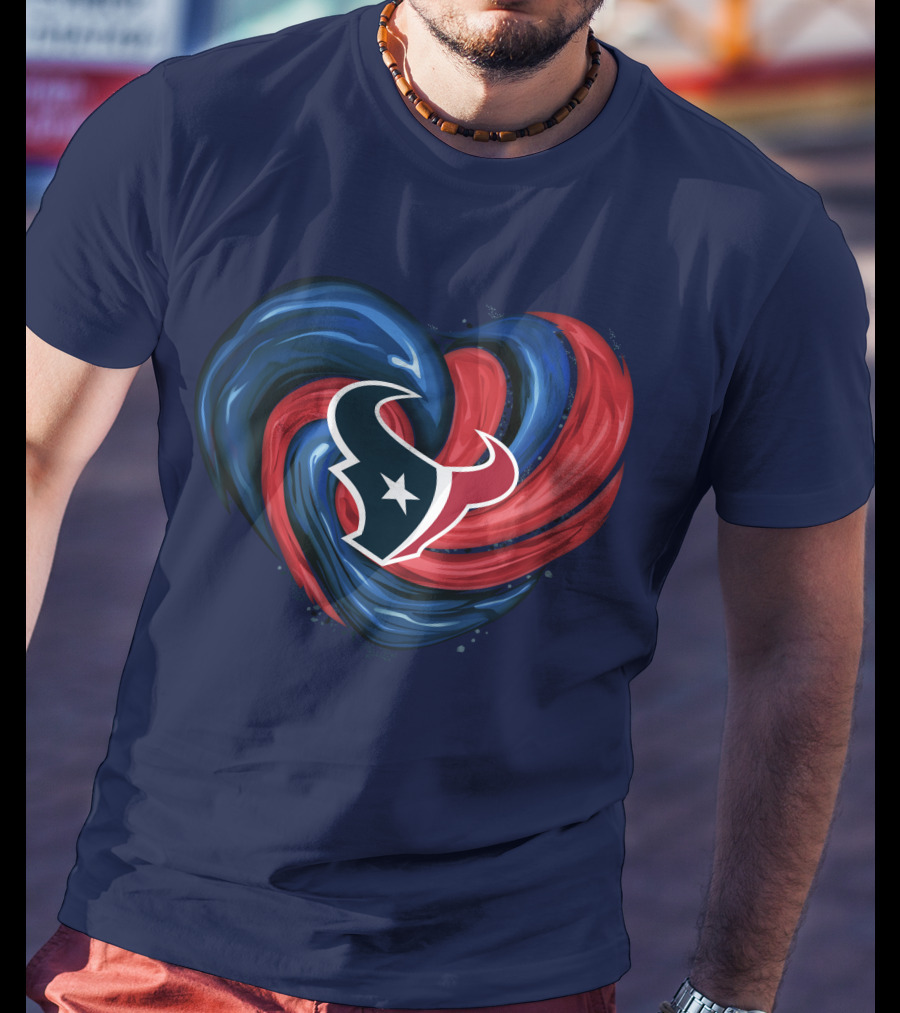 Houston Texans Tornado Heart T-Shirt