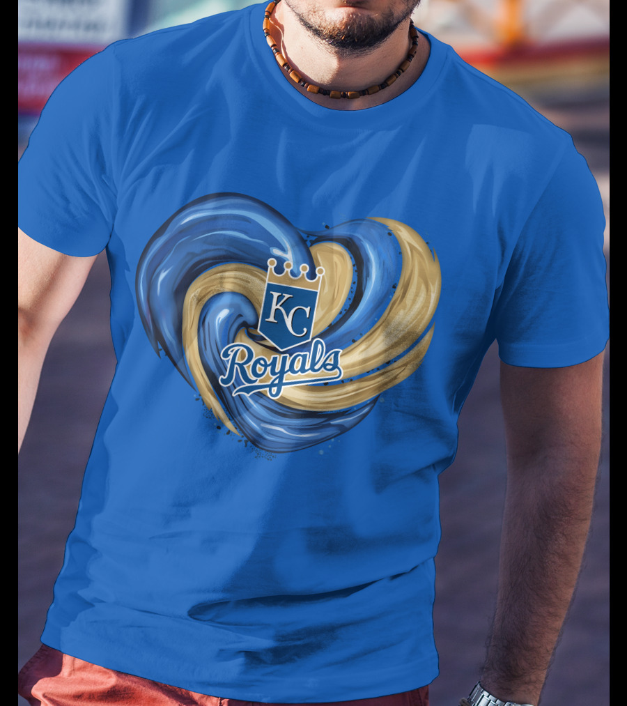 KC Royals Tornado Heart Royals Crest T-Shirt