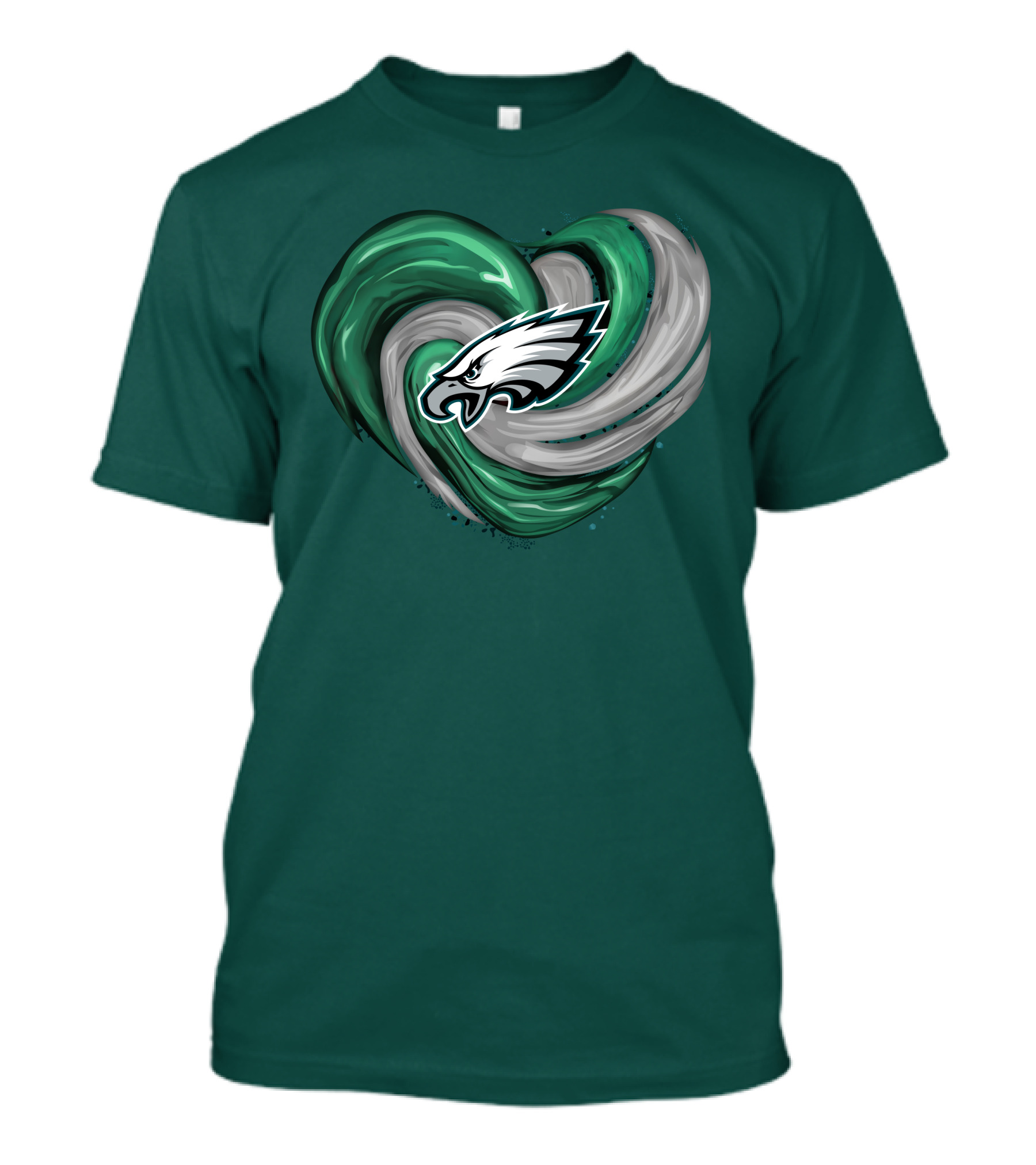 Philadelphia Eagles Heart Swirl T-Shirt
