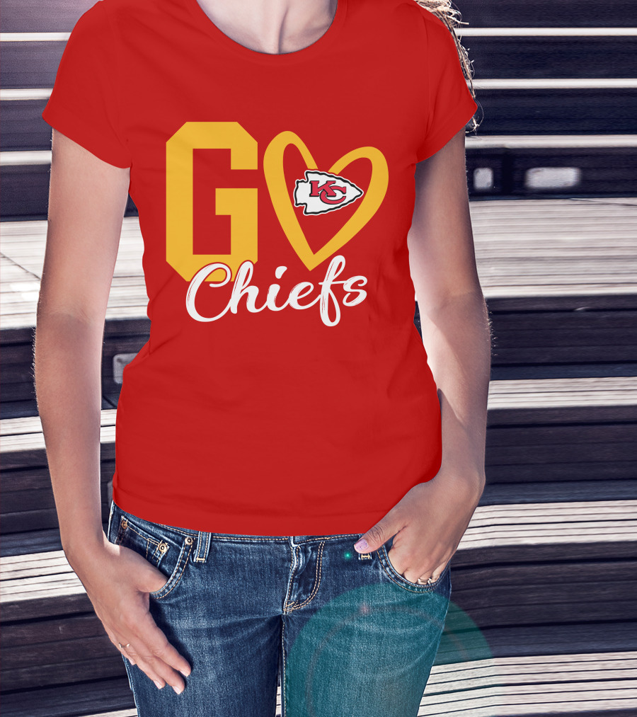 Go Chiefs KC Heart T-Shirt