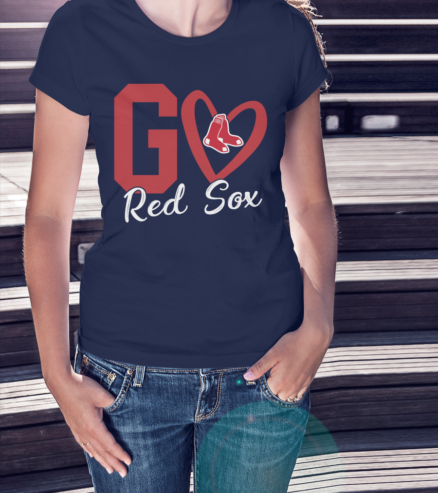 Go Red Sox Heart Socks T-Shirt