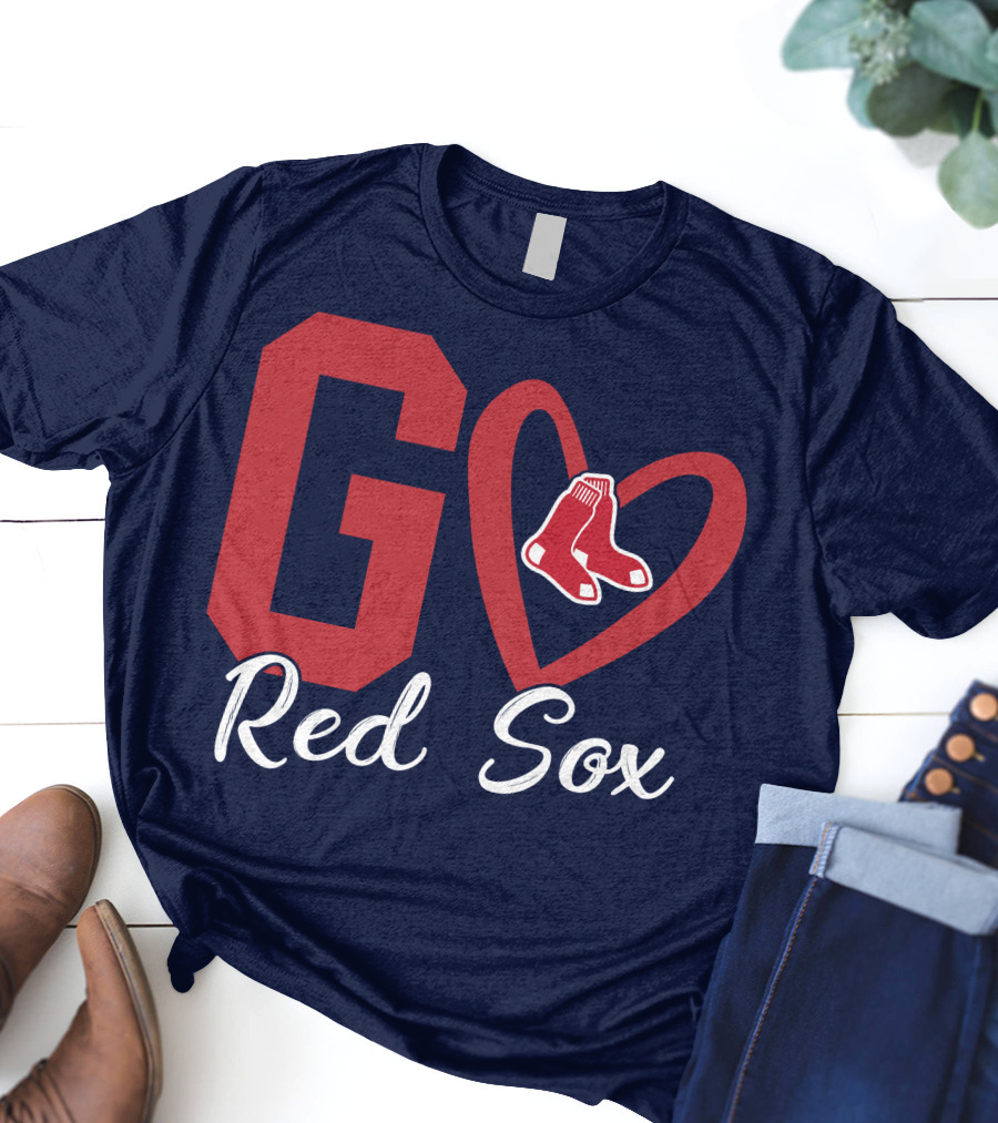 Go Red Sox Heart Socks T-Shirt