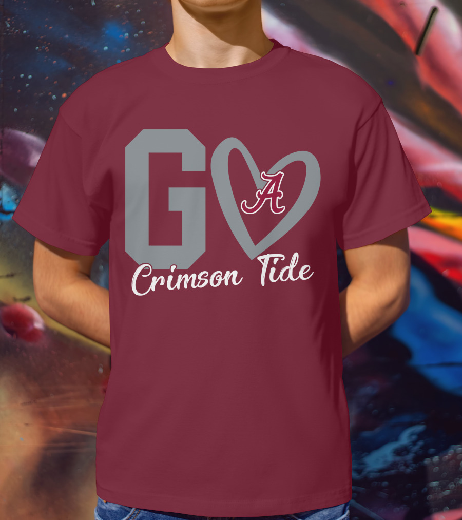 Go Crimson Tide A Heart Alabama T-Shirt