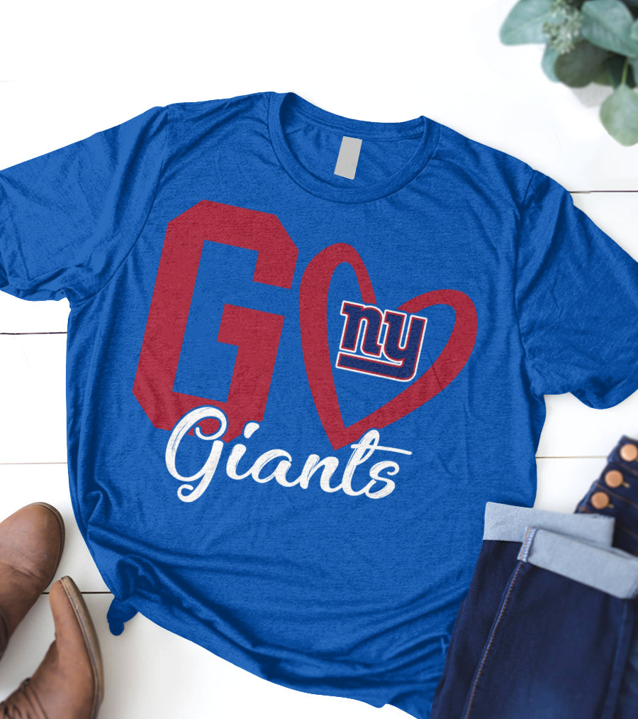 Go Giants NY Giants Heart T-Shirt