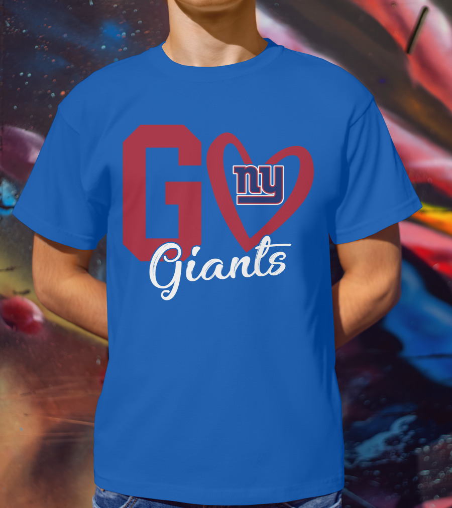 Go Giants NY Giants Heart T-Shirt