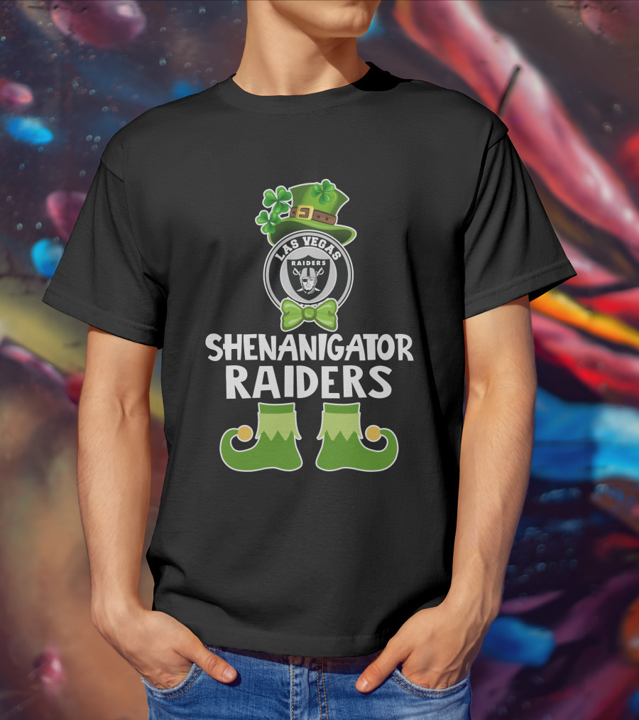 Las Vegas Raiders Shenanigator St. Patrick's Day Leprechaun Fun T-Shirt