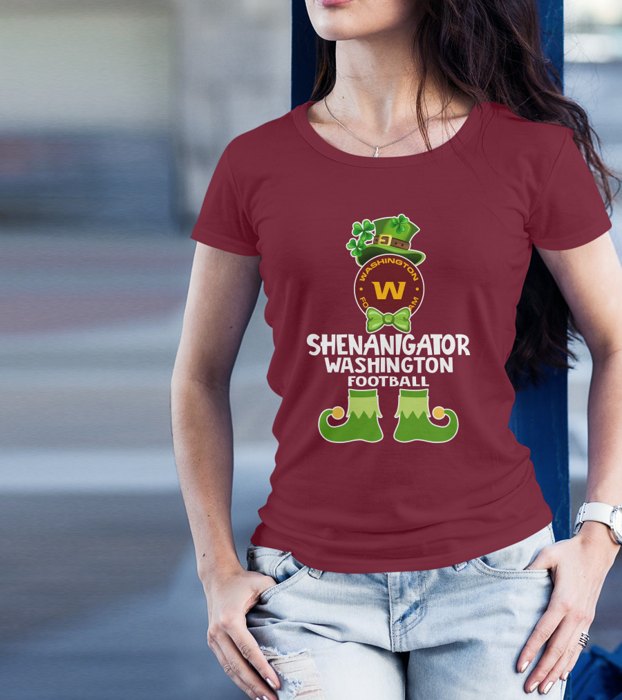 Shenanigator Washington Football Fun Leprechaun St. Patrick's Day T-Shirt