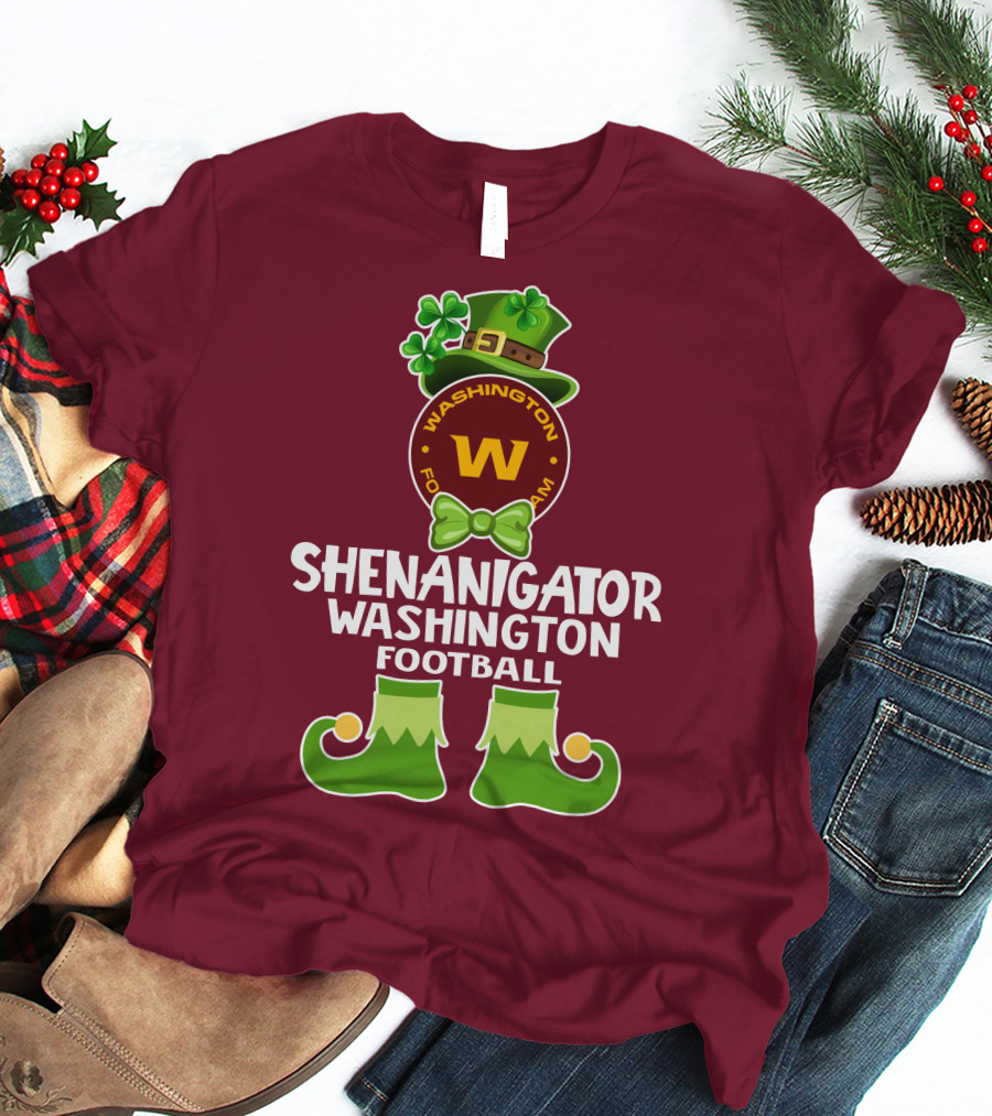 Shenanigator Washington Football Fun Leprechaun St. Patrick's Day T-Shirt