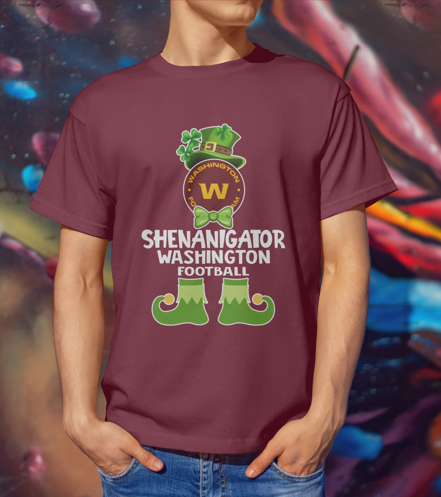 Shenanigator Washington Football Fun Leprechaun St. Patrick's Day T-Shirt
