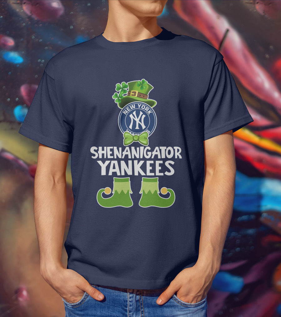 Shenanigator St. Patrick's Day New York Yankees Funny Leprechaun T-Shirt