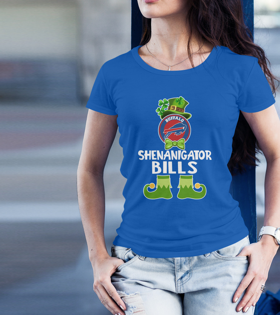 Shenanigator Buffalo Bills Funny Leprechaun St. Patrick's Day T-Shirt