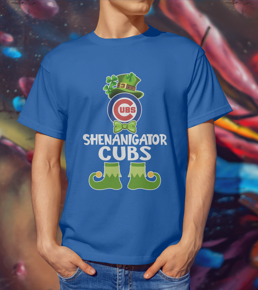 Shenanigator Leprechaun Chicago Cubs St. Patrick's Day Fun T-Shirt
