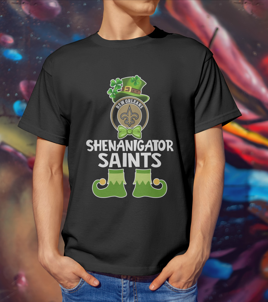 New Orleans Shenanigator Saints Funny Leprechaun St. Patrick's Day T-Shirt