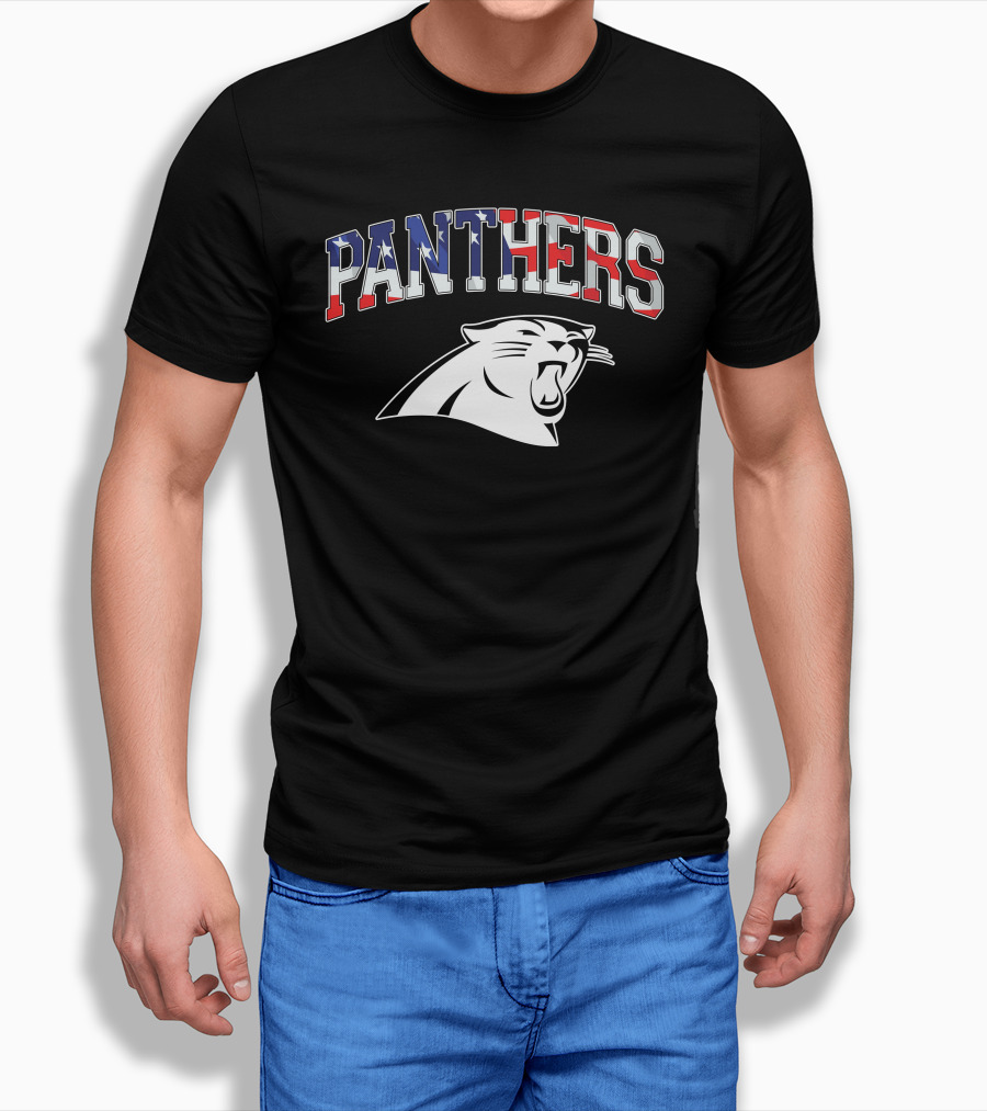 Panthers American Flag T-Shirt