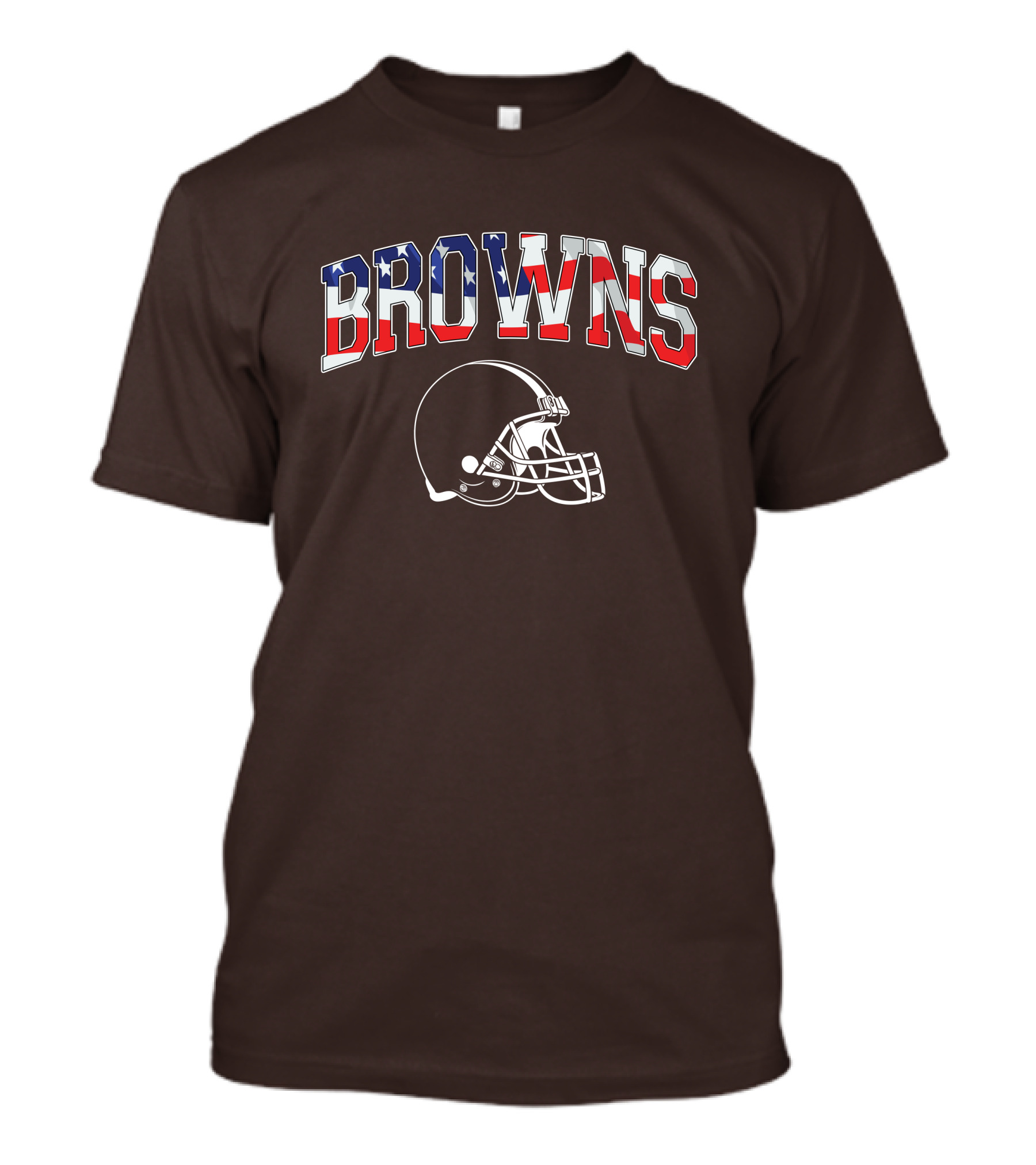 Browns American Flag Helmet T-Shirt