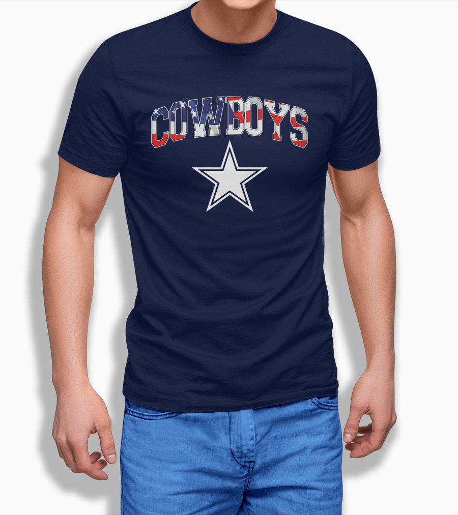 Dallas Cowboys COWBOYS American Flag Star T-Shirt