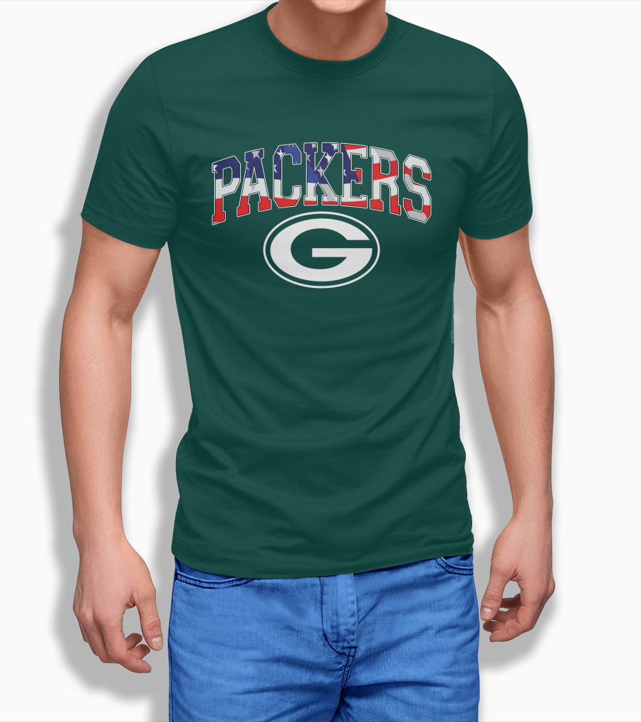 Packers G Logo American Flag T-Shirt