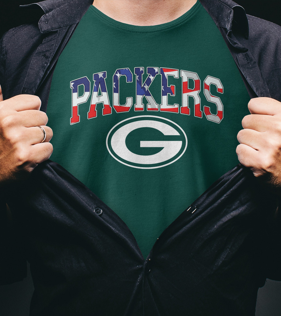 Packers G Logo American Flag T-Shirt