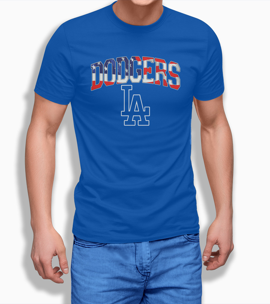Dodgers American Flag LA T-Shirt