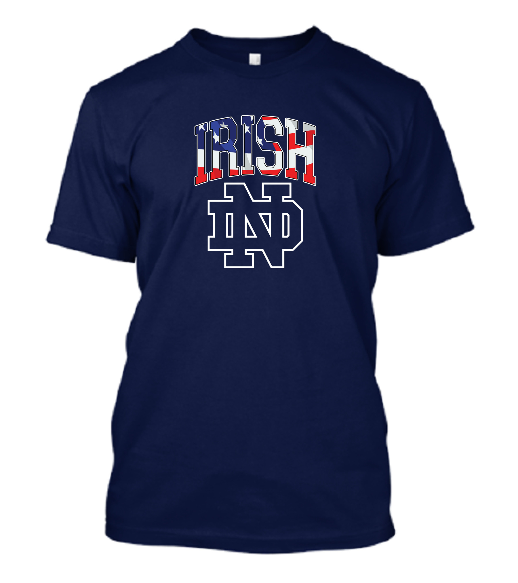 Irish ND American Flag Notre Dame Fighting Irish T-Shirt