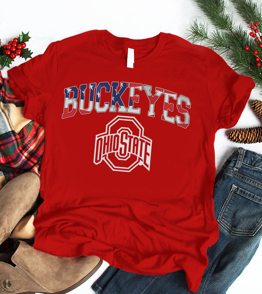 Ohio State Buckeyes American Flag Buckeyes Ohio State T-Shirt