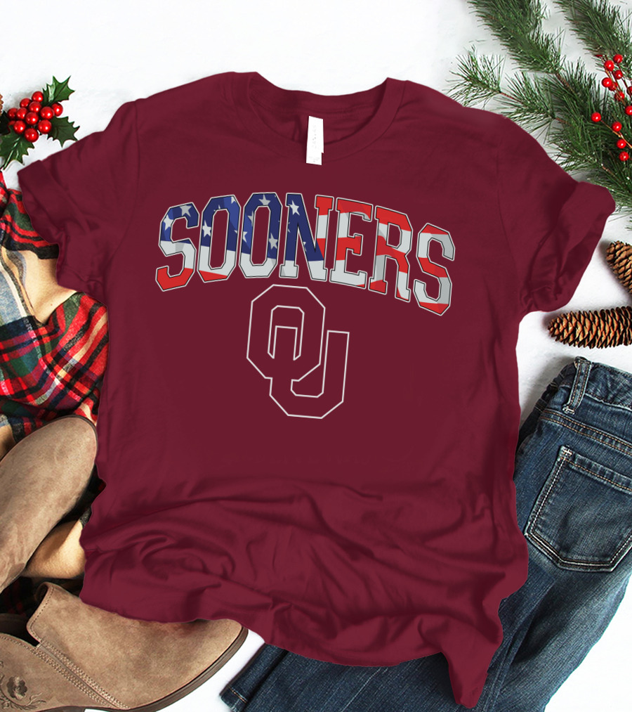 Sooners American Flag OU T-Shirt