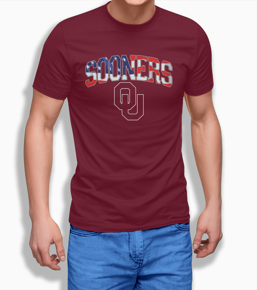 Sooners American Flag OU T-Shirt