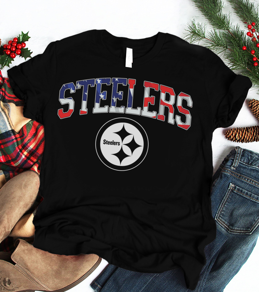 Steelers American Flag Pittsburgh Steelers T-Shirt