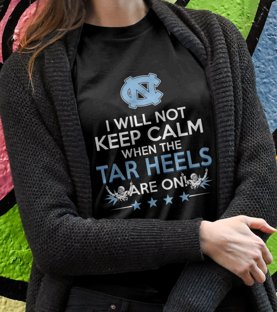 North Carolina Tar Heels Excitement With Iconic Blue Logo And Enthusiastic Fans T-Shirt