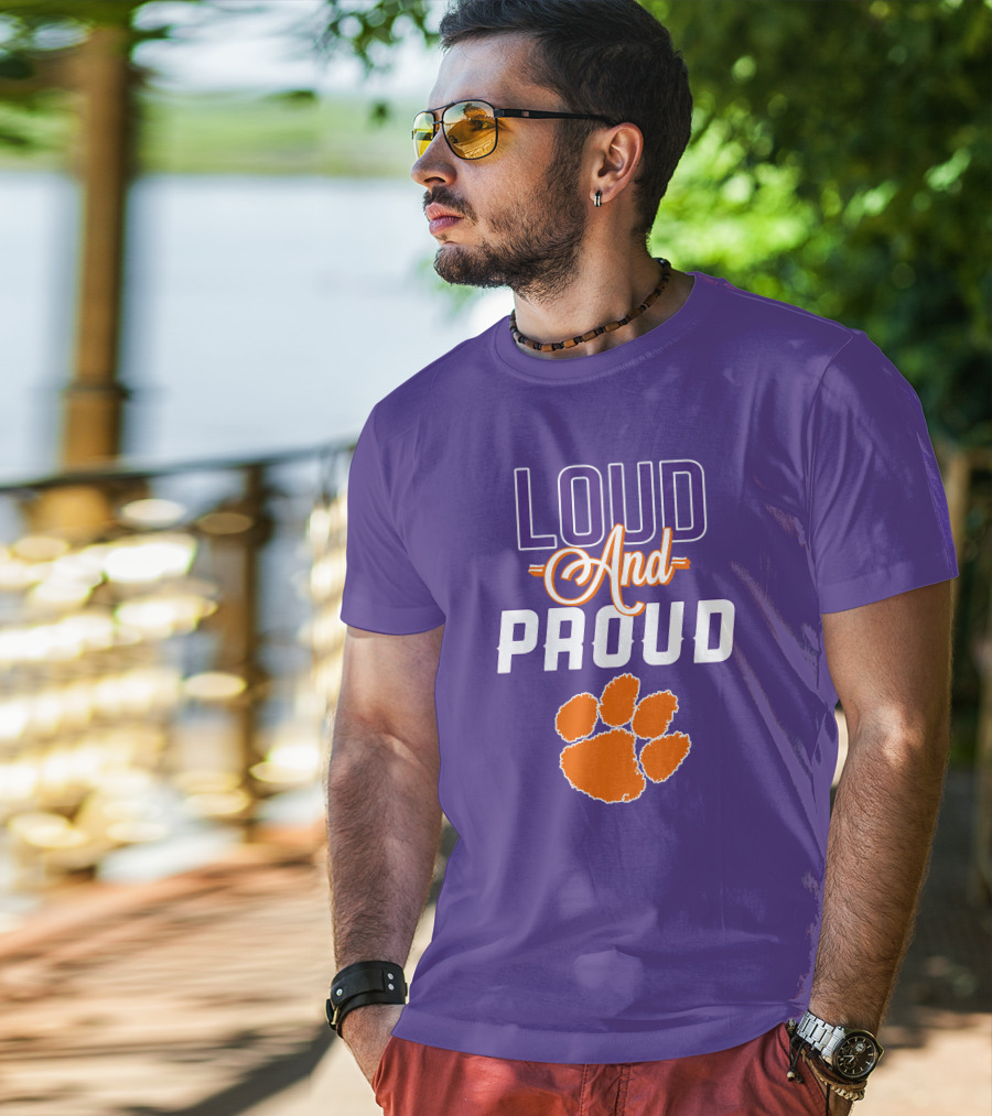 Loud And Proud Clemson Tigers Paw T-Shirt