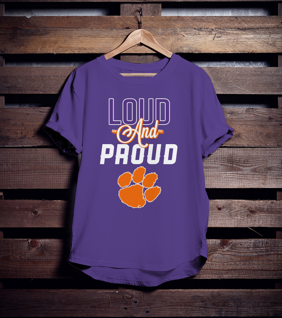 Loud And Proud Clemson Tigers Paw T-Shirt