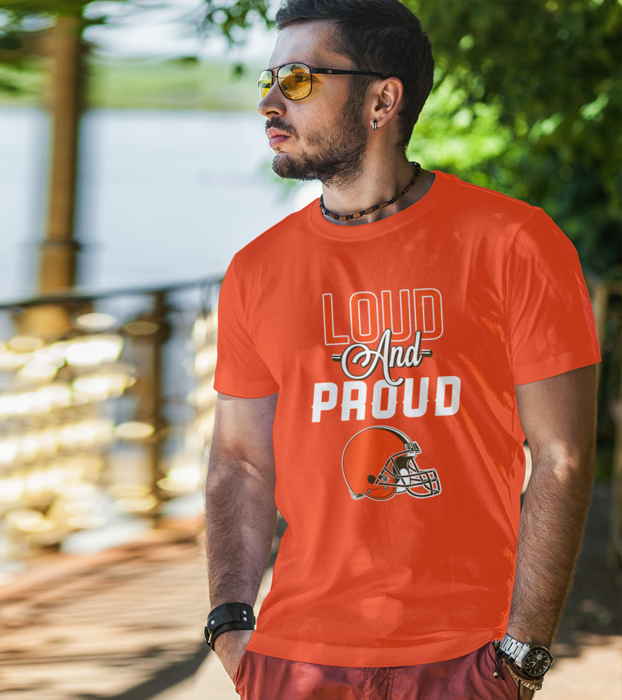 Cleveland Browns Loud And Proud Helmet T-Shirt