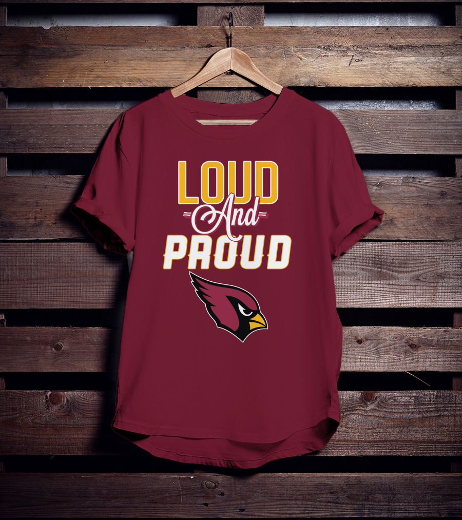 Loud And Proud Arizona Cardinals Bird Head T-Shirt