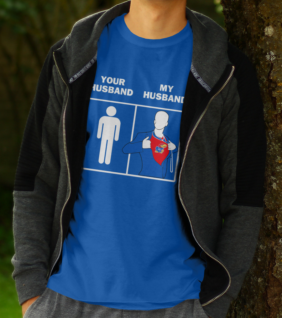 Kansas Jayhawks Your Husband My Husband Super Fan T-Shirt