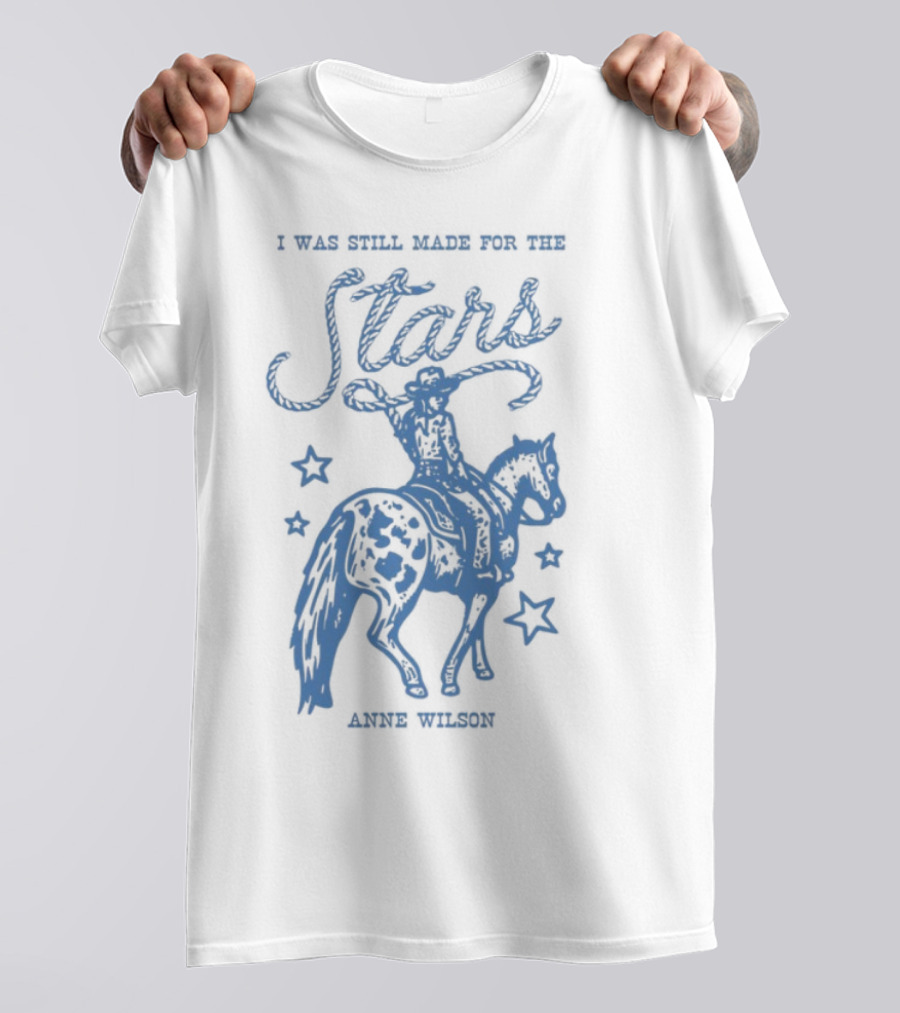 I Was Still Made For The Stars Annie Oakley Cowboy Horse Silhouette T-Shirt