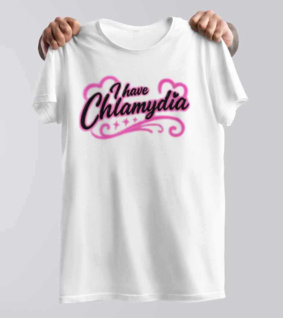 I Have Chlamydia Heart Pink Swirls T-Shirt