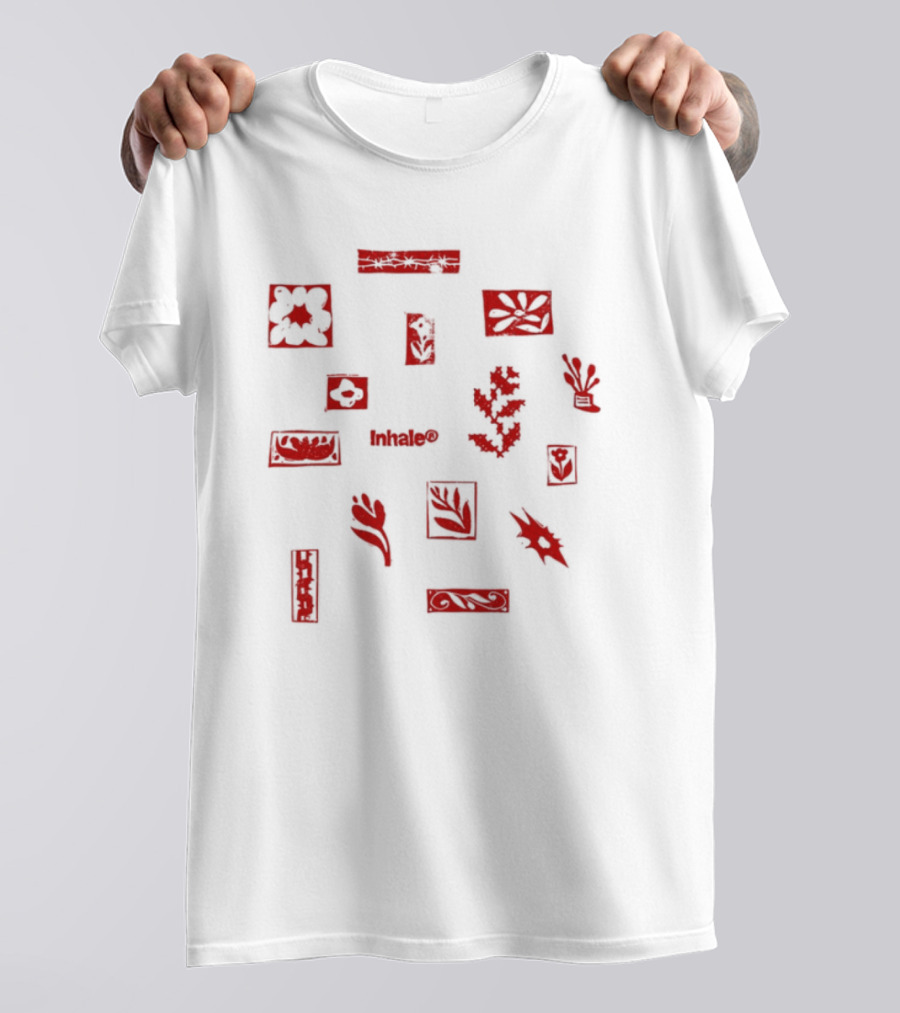 Inhaler Tatreez Flowers Palestine Charity Embroidered Patterns T-Shirt