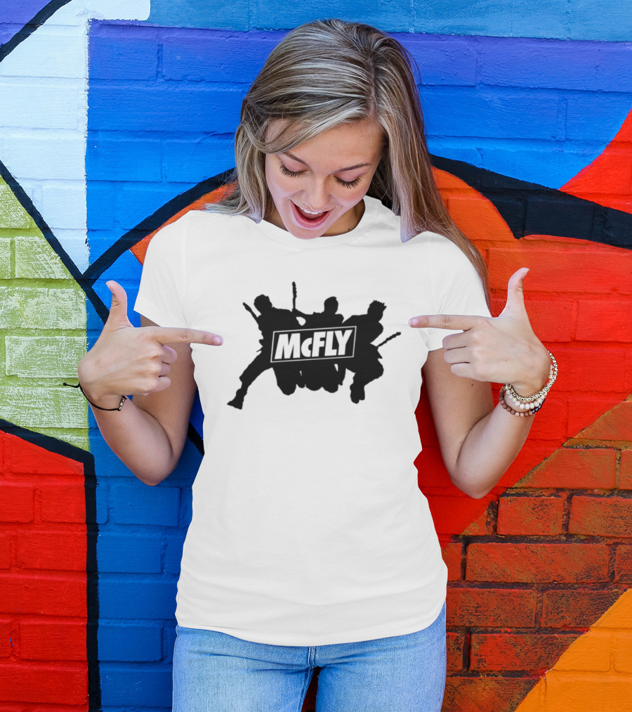 Mcfly Busted Comic Vs Battle Iconic Marteee Fan Collaboration T-Shirt