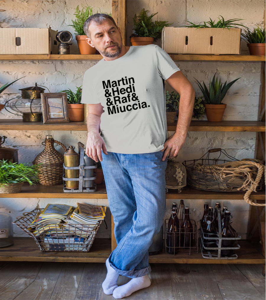 Martin & Hedi & Raf & Miuccia Collaboration Fashion Icons T-Shirt