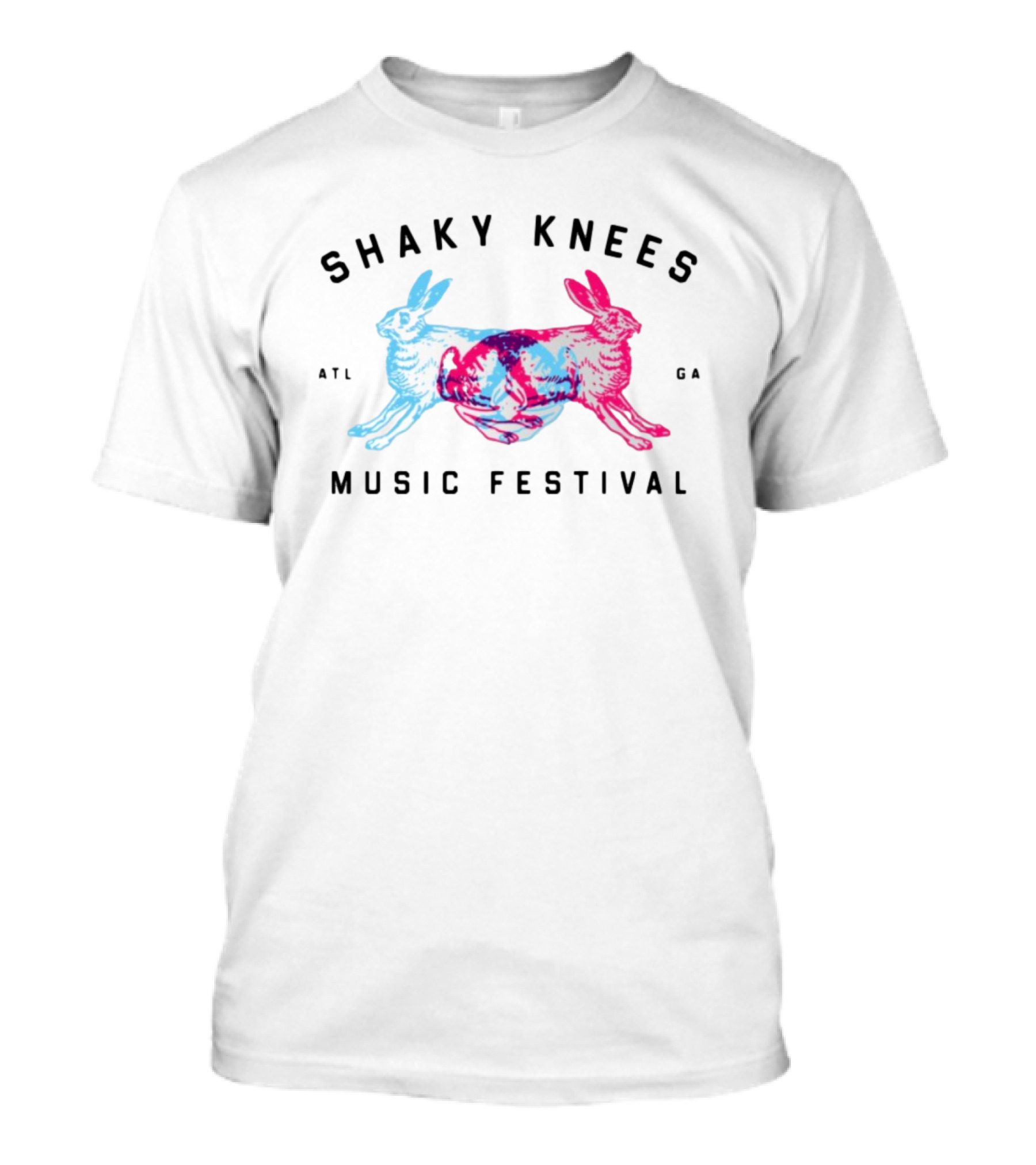 Shaky Knees Music Festival 2013 Multicolored Rabbits T-Shirt