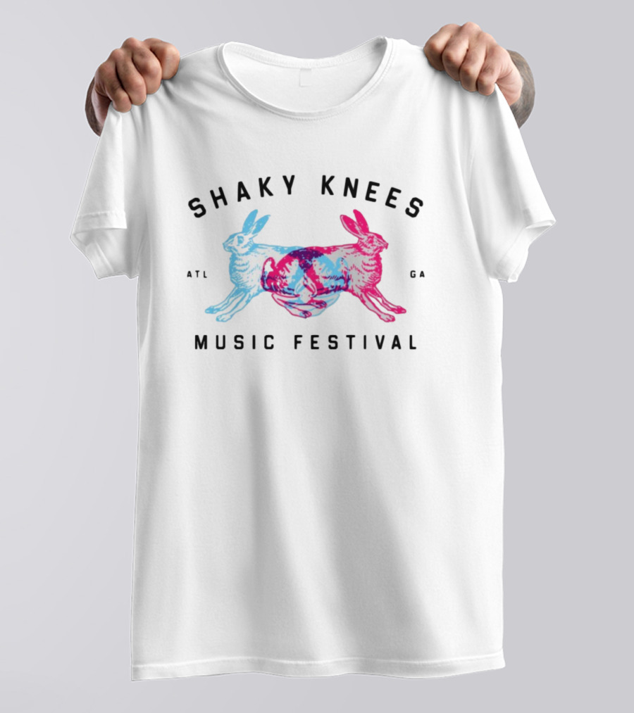 Shaky Knees Music Festival 2013 Multicolored Rabbits T-Shirt