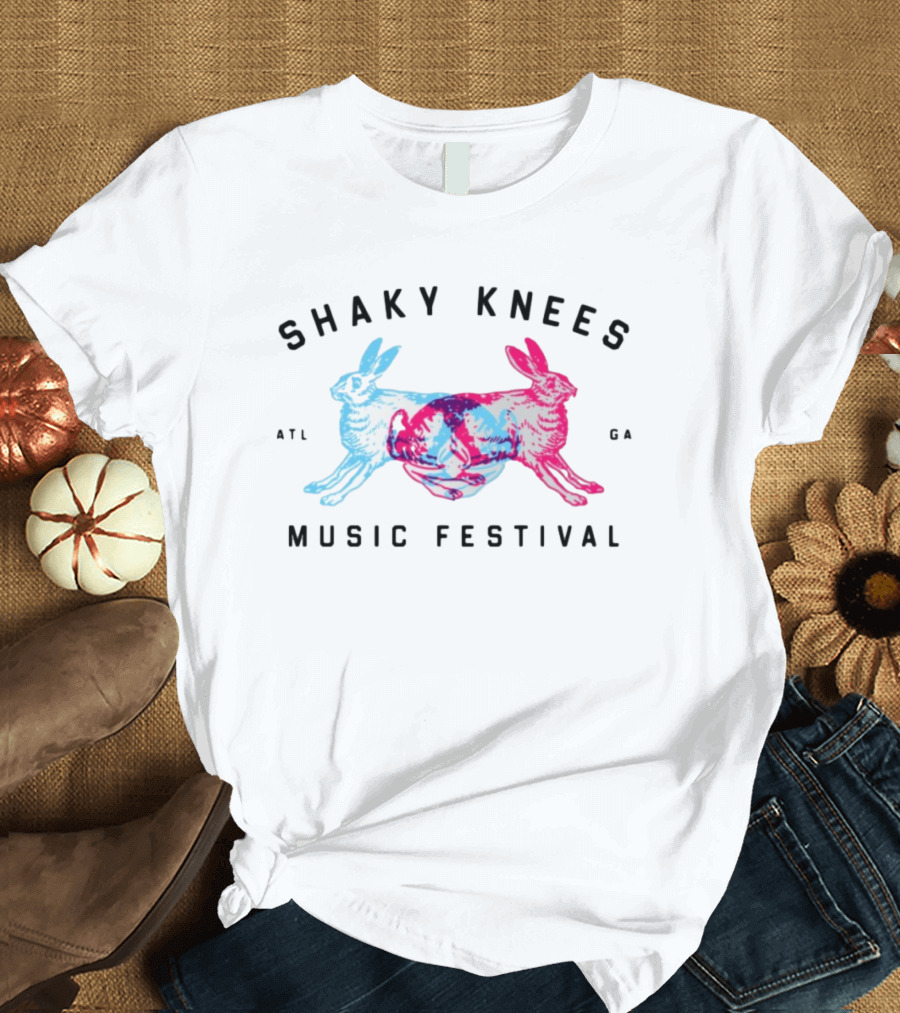 Shaky Knees Music Festival 2013 Multicolored Rabbits T-Shirt