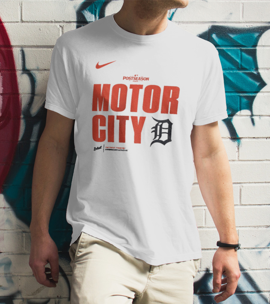 Nike 2025 MLB Postseason Motor City Detroit Tigers T-Shirt