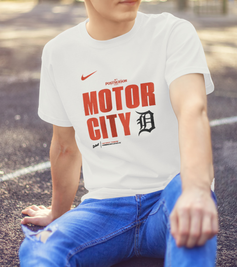 Nike 2025 MLB Postseason Motor City Detroit Tigers T-Shirt